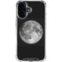 Full Moon Space iPhone 16 Plus Clear Case
