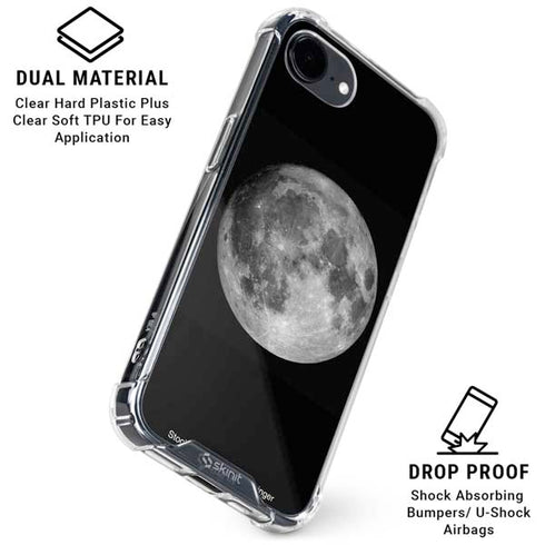 Full Moon Space iPhone 16e Clear Case