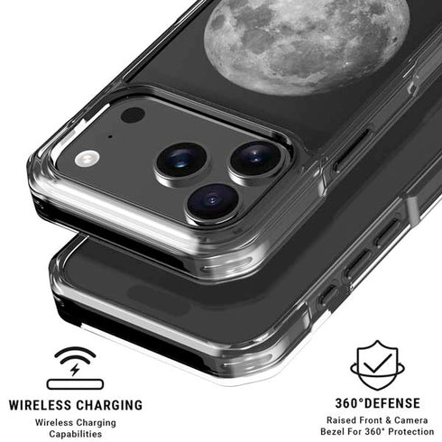 Full Moon Space iPhone 18 Pro Clear Case