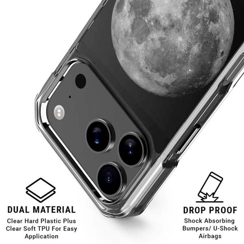 Full Moon Space iPhone 18 Pro Clear Case