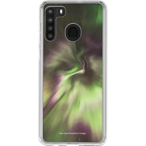 StockTrek Full Sky Aurora Galaxy A21 Clear Case