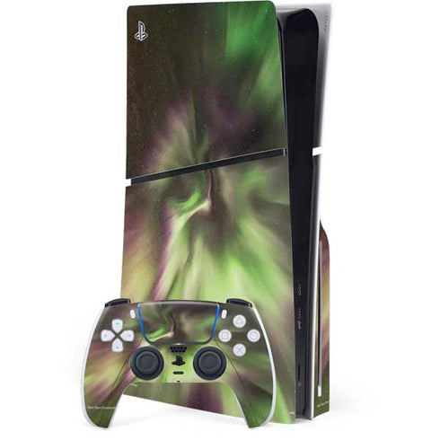 StockTrek Full Sky Aurora PS5 Slim Disk Bundle Skin