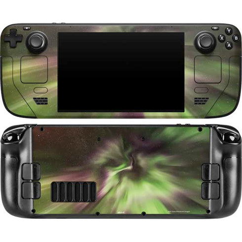 StockTrek Full Sky Aurora Steam Deck Handheld Gaming Computer OLED Skin