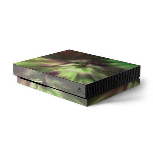 StockTrek Full Sky Aurora Xbox One X Console Skin