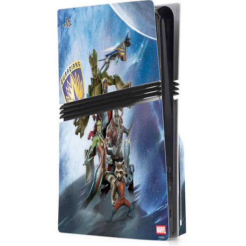 Marvel Guardians of the Galaxy Galactic Mission PS5 Pro Disk Console Skin