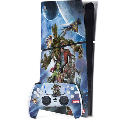 Marvel Guardians of the Galaxy Galactic Mission PS5 Slim Digital Edition Bundle Skin