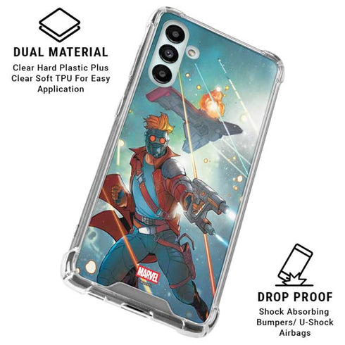 Marvel Star-Lord Galactic Showdown Galaxy A13 5G Clear Case