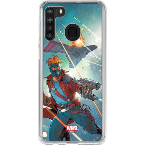 Marvel Star-Lord Galactic Showdown Galaxy A21 Clear Case