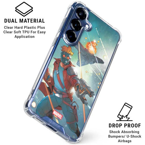 Marvel Star-Lord Galactic Showdown Galaxy S25 Plus Clear Case