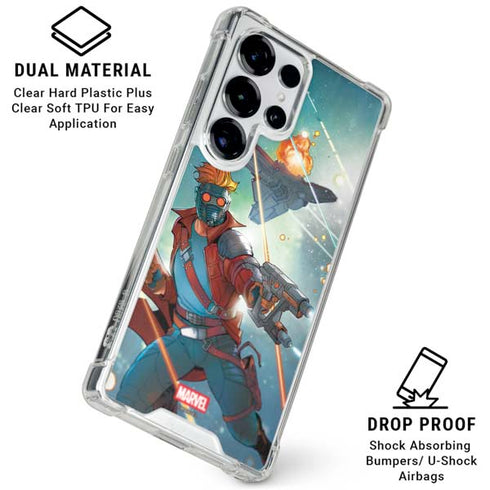 Marvel Star-Lord Galactic Showdown Galaxy S25 Ultra Clear Case