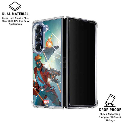 Marvel Star-Lord Galactic Showdown Galaxy Z Fold7 Clear Case