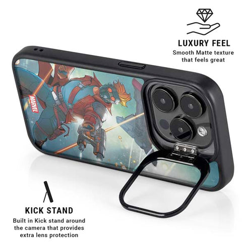 Marvel Star-Lord Galactic Showdown iPhone 16 Pro Max Kickstand Case