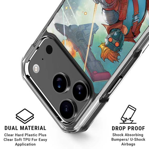Marvel Star-Lord Galactic Showdown iPhone 18 Pro Clear Case