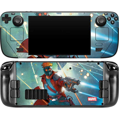 Marvel Star-Lord Galactic Showdown Steam Deck Handheld Gaming Computer OLED Skin