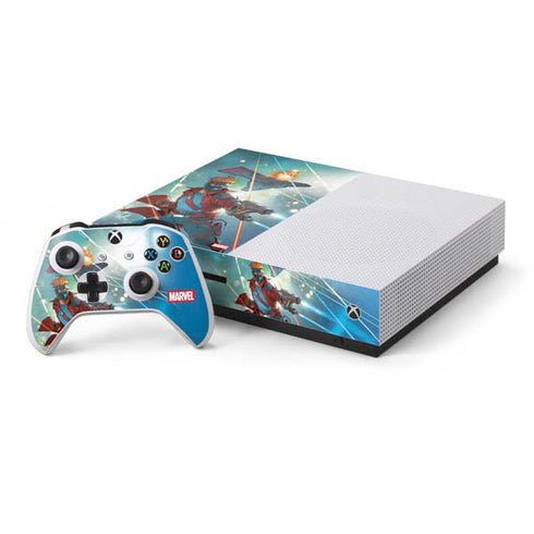 Marvel Star-Lord Galactic Showdown Xbox One S Console and Controller Bundle Skin