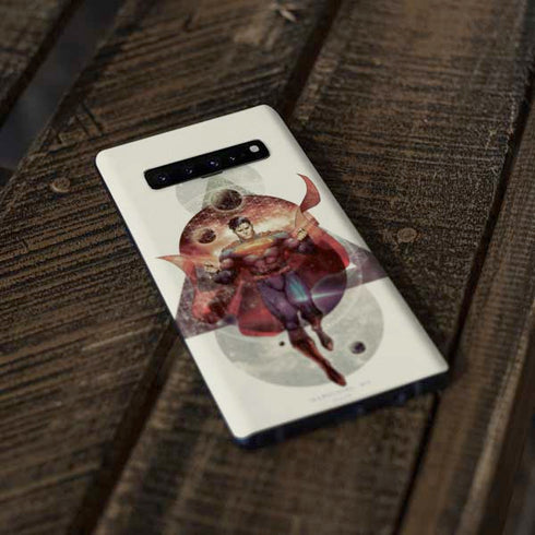 DC Comics Superman Galaxy Flying Galaxy S10 Skin