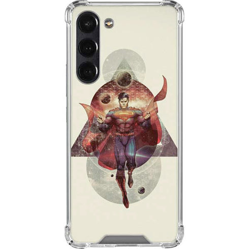 DC Comics Superman Galaxy Flying Galaxy S24 FE Clear Case