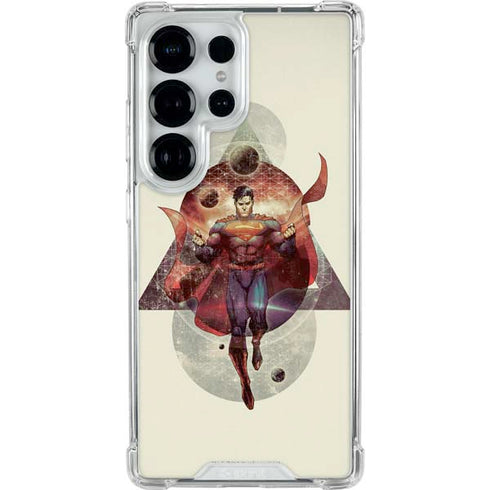 DC Comics Superman Galaxy Flying Galaxy S25 Ultra Clear Case