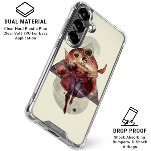 DC Comics Superman Galaxy Flying Galaxy S26 Plus Clear Case