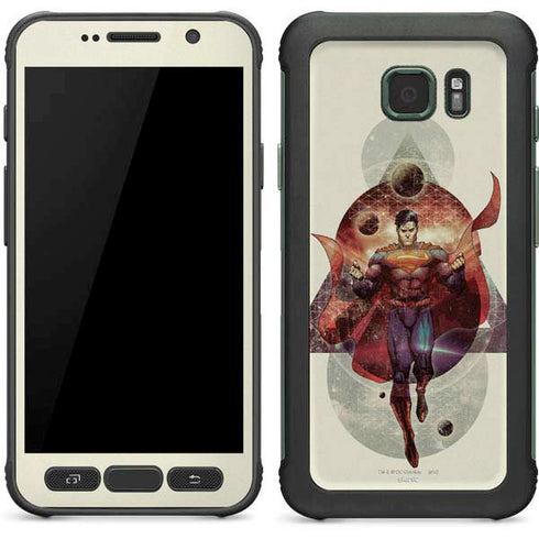 DC Comics Superman Galaxy Flying Galaxy S7 Active Skin