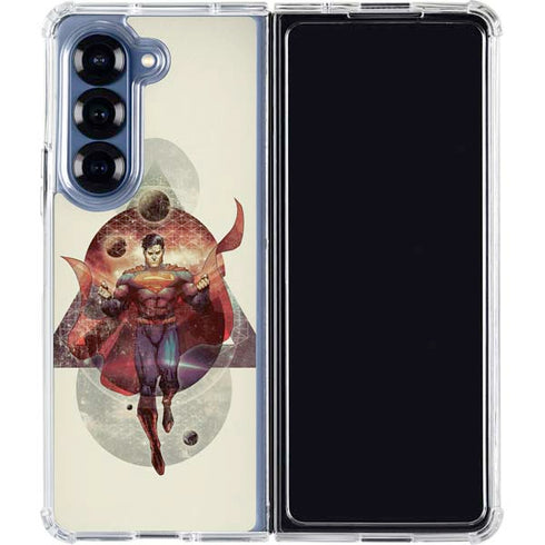 DC Comics Superman Galaxy Flying Galaxy Z Fold6 Clear Case