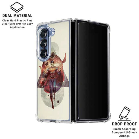 DC Comics Superman Galaxy Flying Galaxy Z Fold6 Clear Case