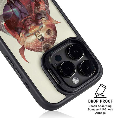 DC Comics Superman Galaxy Flying iPhone 14 Pro Kickstand Case