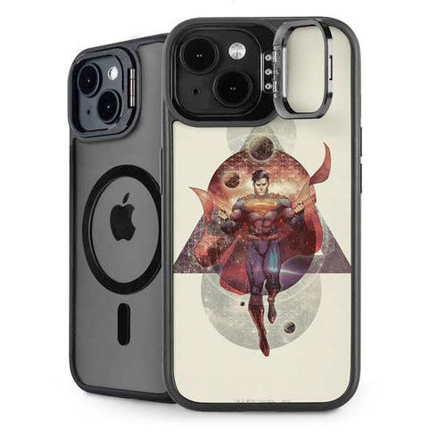 DC Comics Superman Galaxy Flying iPhone 15 Plus Kickstand Case