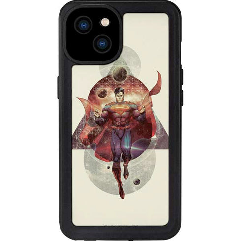 DC Comics Superman Galaxy Flying iPhone 15 Plus Waterproof Case