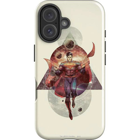 DC Comics Superman Galaxy Flying iPhone 16 Plus Impact Case