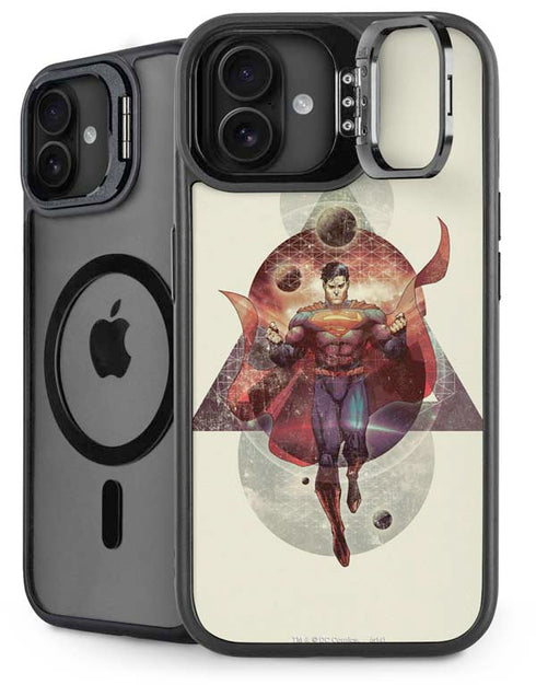 DC Comics Superman Galaxy Flying iPhone 16 Plus Kickstand Case