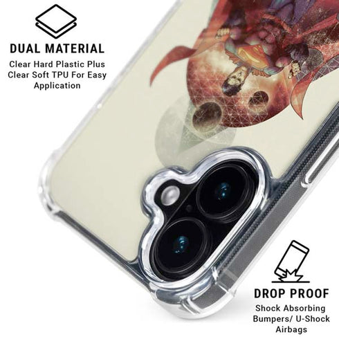 DC Comics Superman Galaxy Flying iPhone 16 Plus MagSafe Case