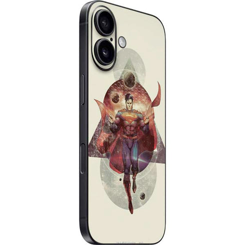 DC Comics Superman Galaxy Flying iPhone 16 Plus Skin