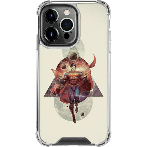 DC Comics Superman Galaxy Flying iPhone 16 Pro Clear Case