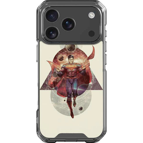 DC Comics Superman Galaxy Flying iPhone 18 Pro Clear Case