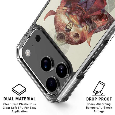DC Comics Superman Galaxy Flying iPhone 18 Pro Clear Case