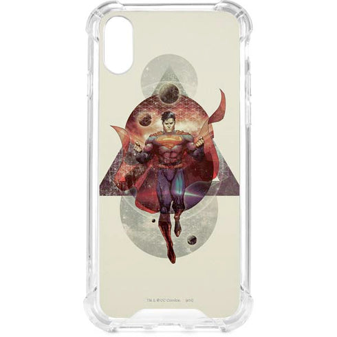 DC Comics Superman Galaxy Flying iPhone XS Clear Case