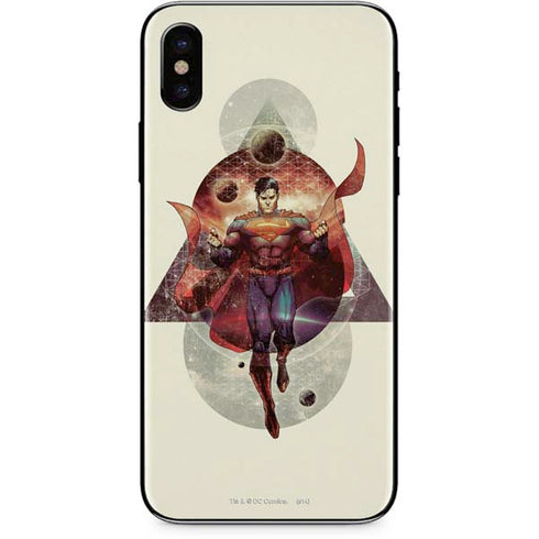 DC Comics Superman Galaxy Flying iPhone XS Skin
