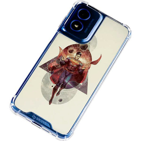 DC Comics Superman Galaxy Flying Moto G 5G (2024) Clear Case