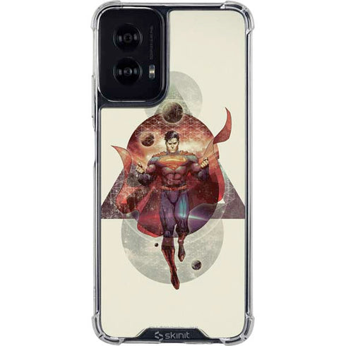 DC Comics Superman Galaxy Flying Moto G Power 5G (2024) Clear Case