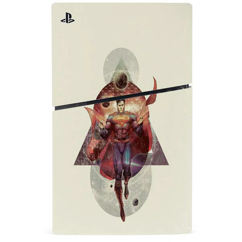 DC Comics Superman Galaxy Flying PS5 Slim Digital Edition Console Skin