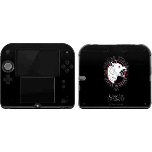 Game of Thrones: House Stark Direwolf Nintendo 2DS Skin