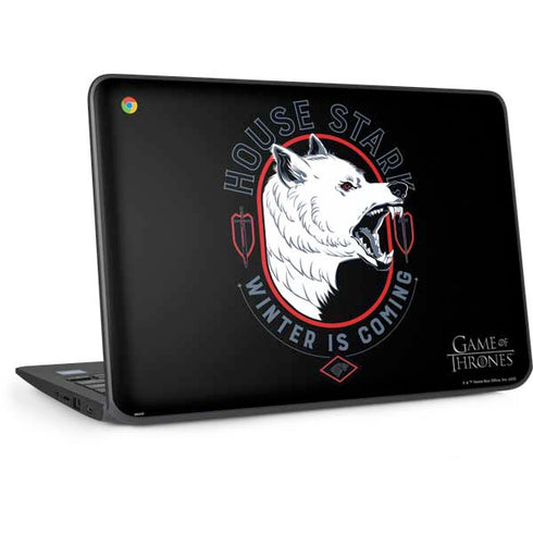 Game of Thrones: House Stark Direwolf HP Chromebook Skin