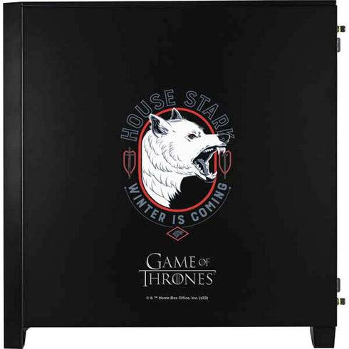 Game of Thrones: House Stark Direwolf Corsair 4000D Tempered Glass Mid-Tower ATX Case Skin