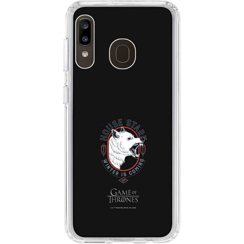 Game of Thrones: House Stark Direwolf Galaxy A20 Clear Case
