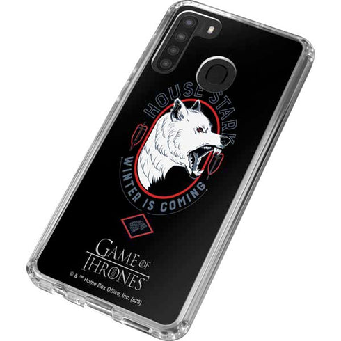 Game of Thrones: House Stark Direwolf Galaxy A21 Clear Case