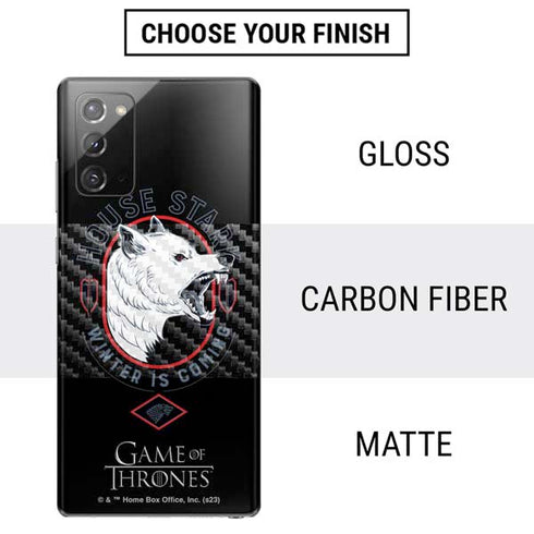 Game of Thrones: House Stark Direwolf Galaxy Note20 5G Skin