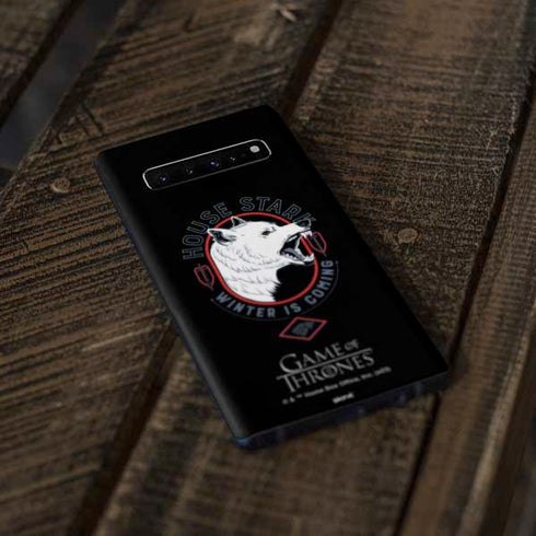 Game of Thrones: House Stark Direwolf Galaxy S10 Skin