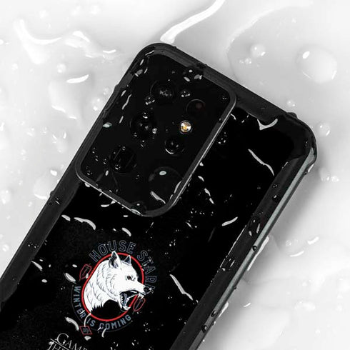 Game of Thrones: House Stark Direwolf Galaxy S24 Ultra Waterproof Case