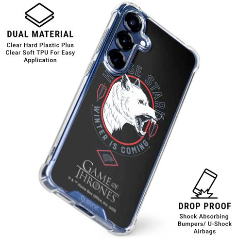Game of Thrones: House Stark Direwolf Galaxy S25 Plus Clear Case